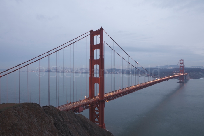 Golden Gate Bridge, dreary weather